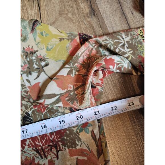 Momoni 100% Silk Floral Blouse Women's Size 8/44 Made in Italy Bohemian Designer - Picture 6 of 10